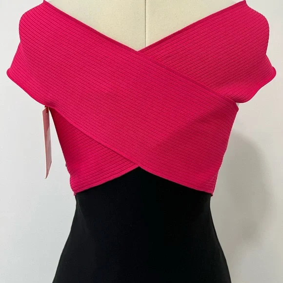 Carolina Herrera Colorblock Knit Midi Dress